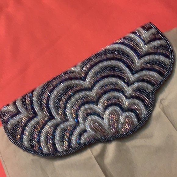 VINTAGE BEADED EVENING CLUTCH UNBRANDED VTG ART DECO - Picture 11 of 11
